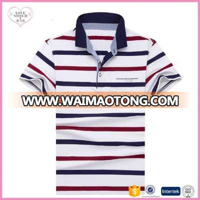 Top quality OEM wholesale factory price stripe hot sale men cotton polo T-shirt